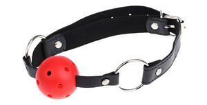 Breathable red ball gag