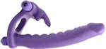 Frisky double delight dual penetration cock ring